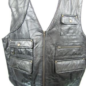 Italian Stone Leather Shooting Vest Shell Holder E
